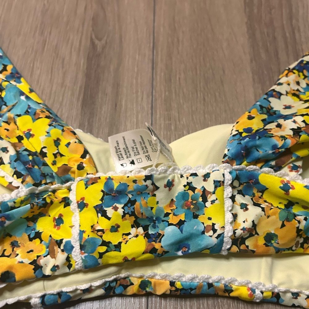 L*Space Gizelle Daisy Diamond Bikini Top Size Small - Picture 6 of 8